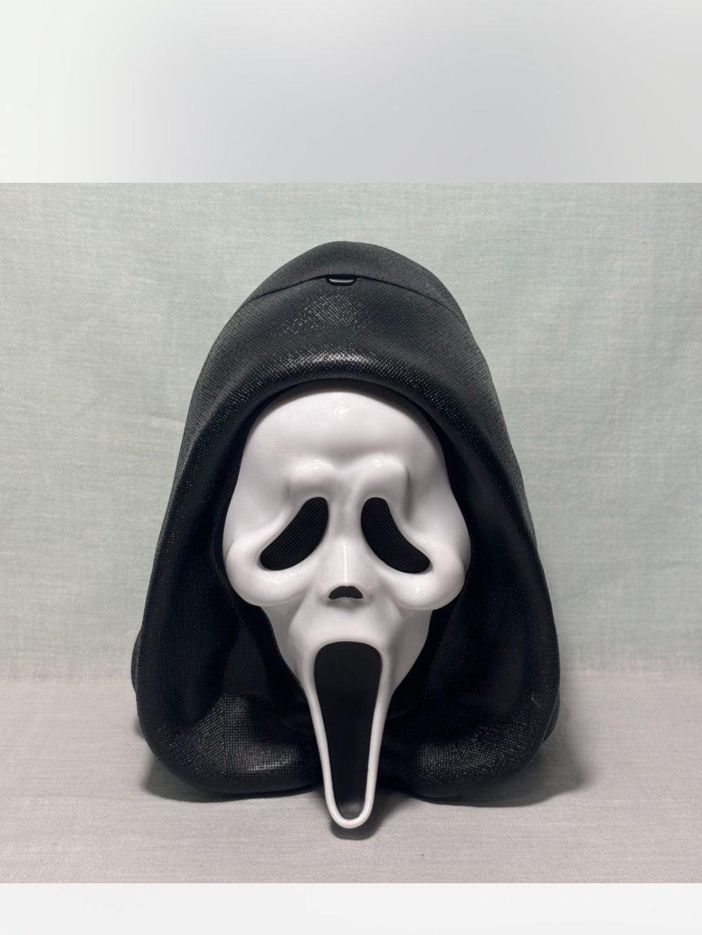 Scream Ghostface Mask with Black Hood - White/Black Popcorn Bucket